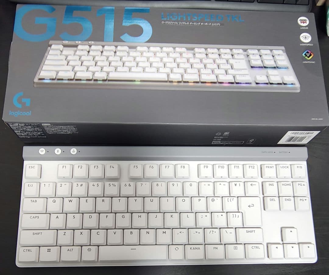 Logicool G515 TKL ホワイト リニア 赤軸