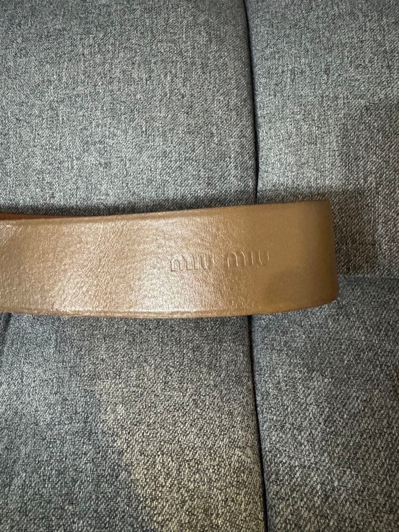 Miu Miu ブラウン レザーベルト