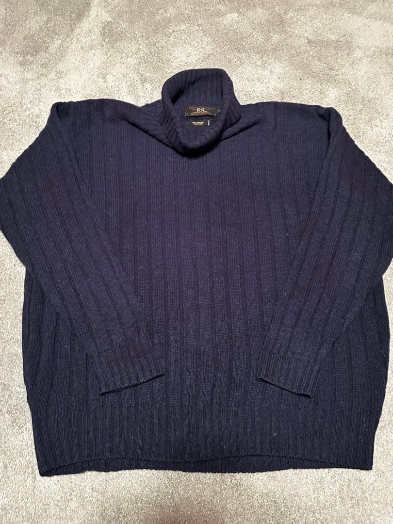 L 三つ星 RRL ラルフローレン タートルネックニット 厚手 ラムウール 美品