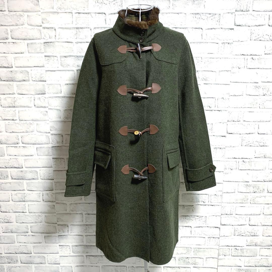 【SCAPA】LODEN-STEINER　ウール　ミンクファー　ダッフルコート