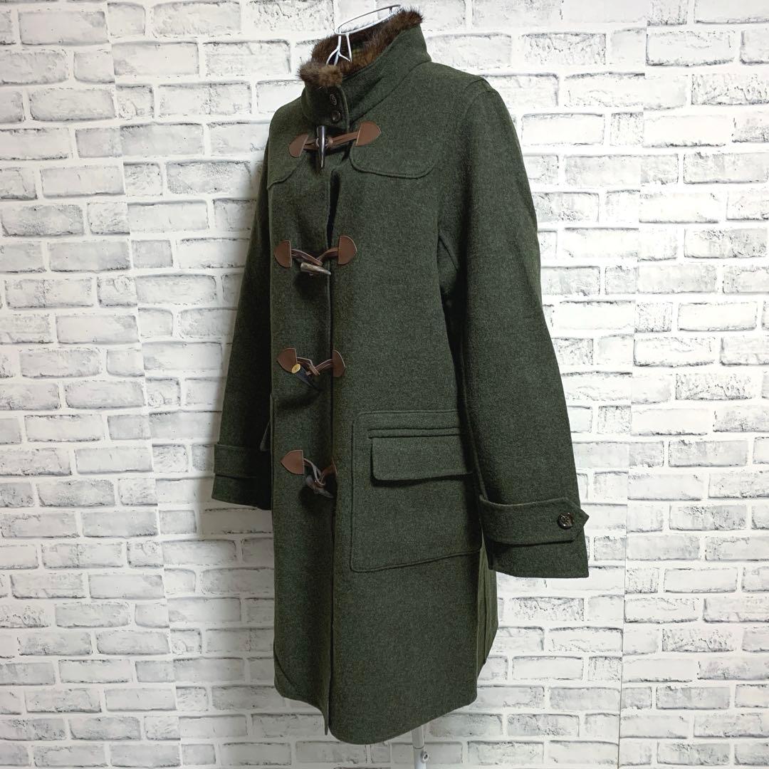 【SCAPA】LODEN-STEINER　ウール　ミンクファー　ダッフルコート