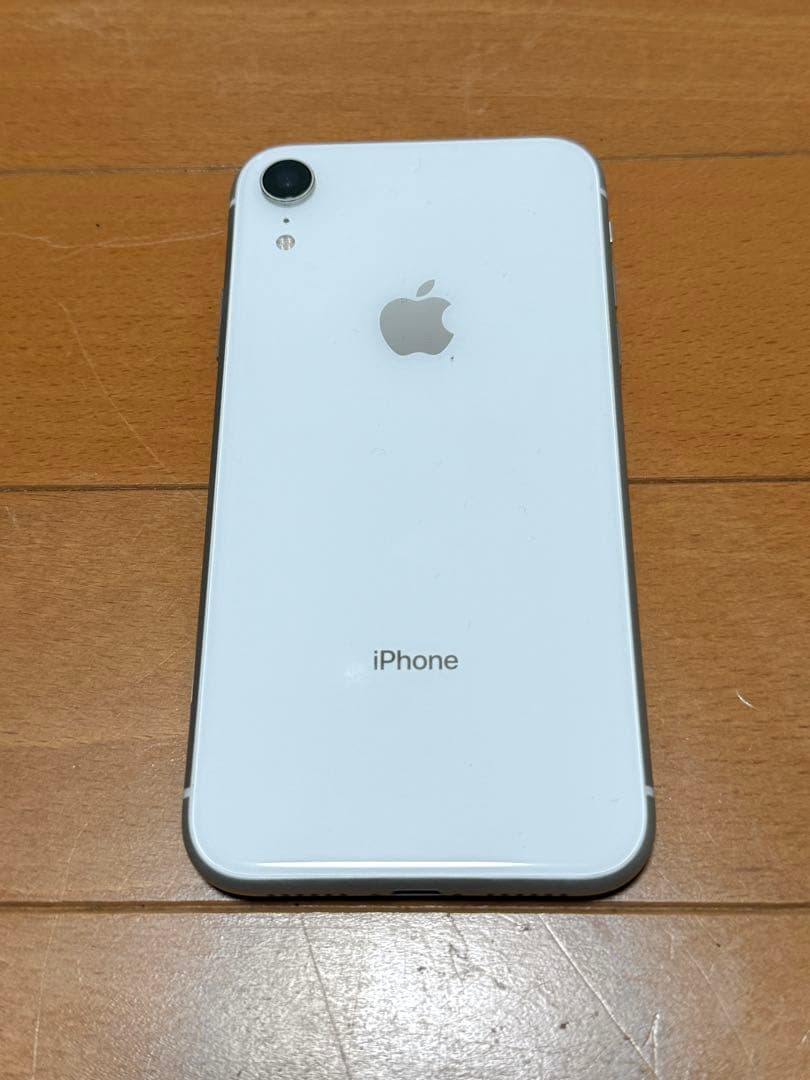 iPhone XR 128GB ホワイト sim フリー 未使用ガラスフィルム付
