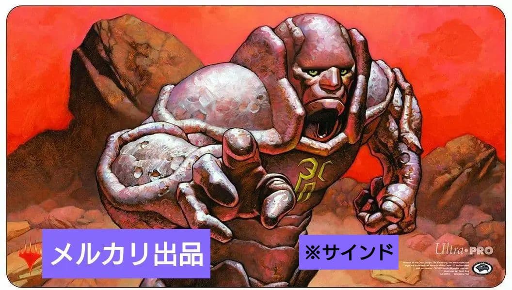 【未使用】MTG 銀のゴーレム、カーン プレイマット ウルトラプロ 公式 サイン