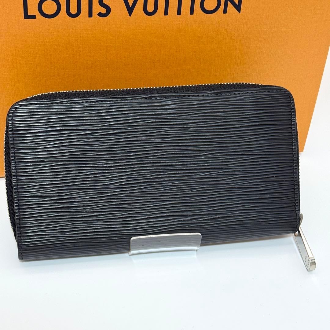 美品 ルイヴィトン エピ ジッピーウォレット 長財布 ラウンドジップ ブラック
