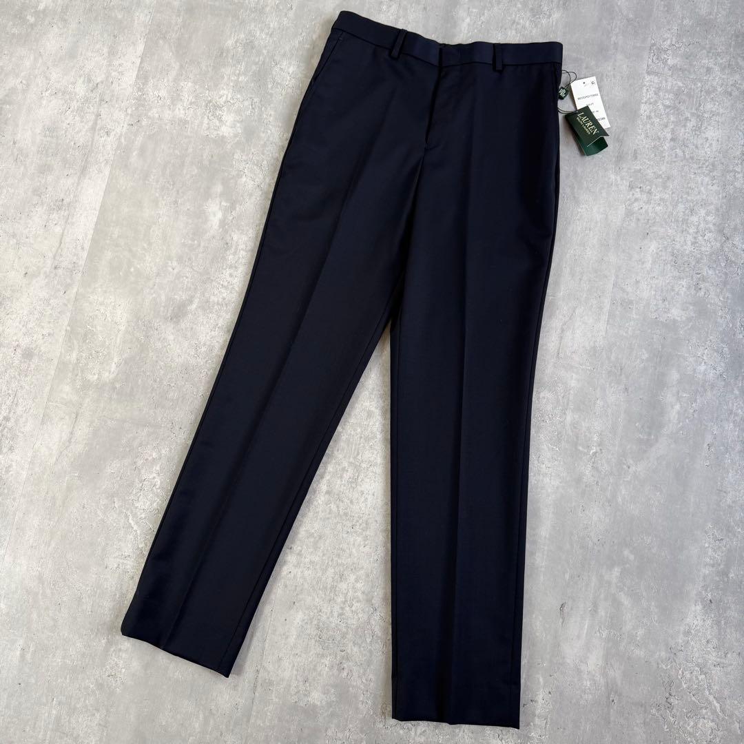 未使用品 ローレンラルフローレン ウールセットアップスーツ ネイビー レディース