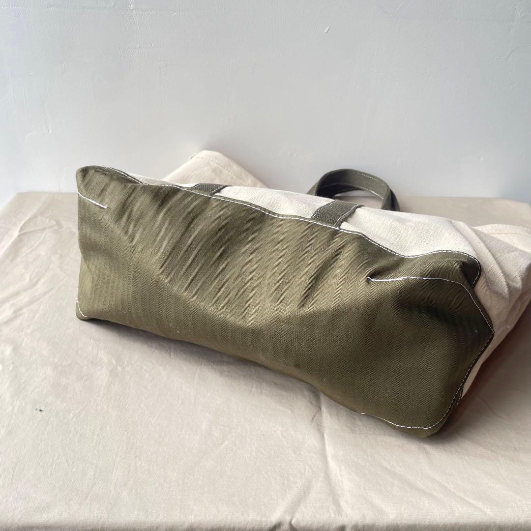 【ビンテージ】トートバッグ　ミリタリー　アメリカ軍　ヘリンボーン　HBT