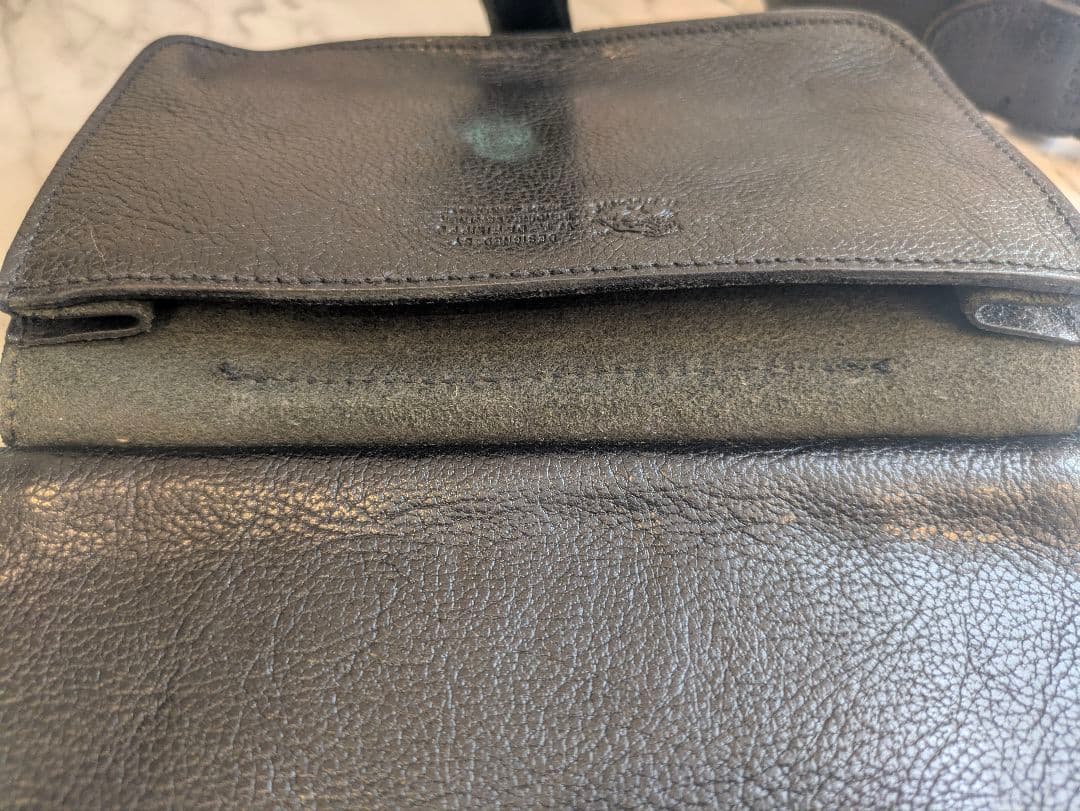 菅*成様 本革 ブラック ウエストポーチ