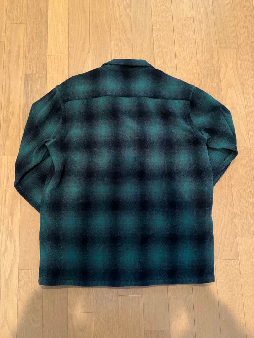 スタンダードカリフォルニア　オンブレ　チェックシャツ　ウール M グリーン　レア