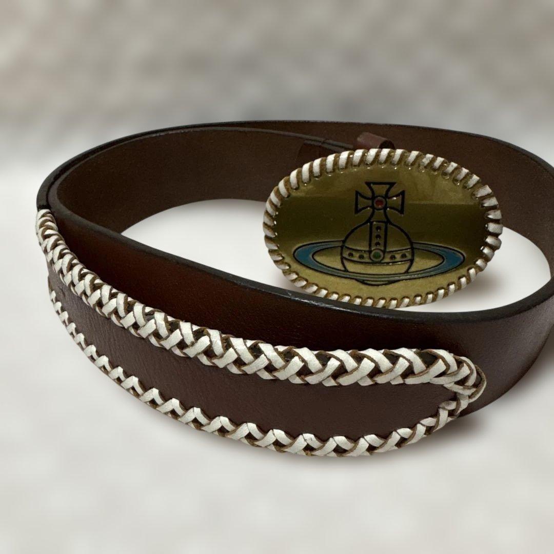 vivienne westwood ヴィヴィアン エンブレム　レザーベルト　レア