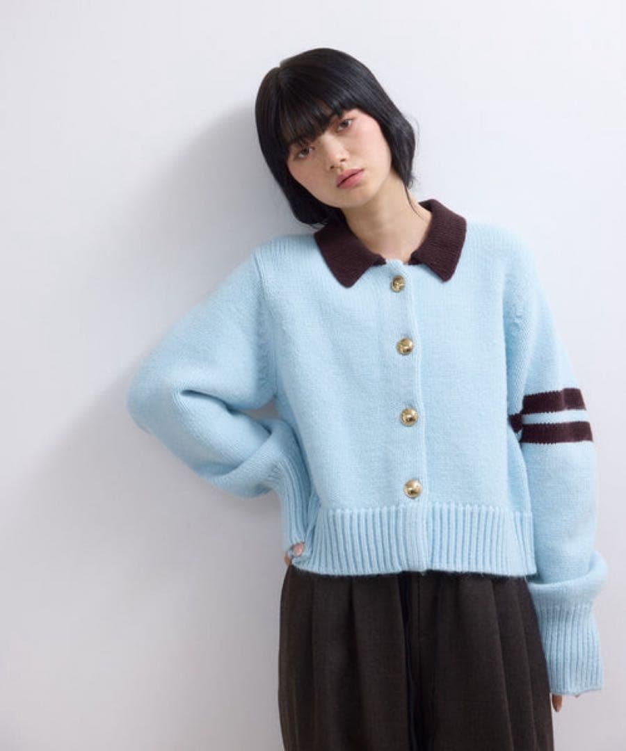 美品web限定ADAM ET ROPE’ ポロニットカーディガン　アダムエロペ