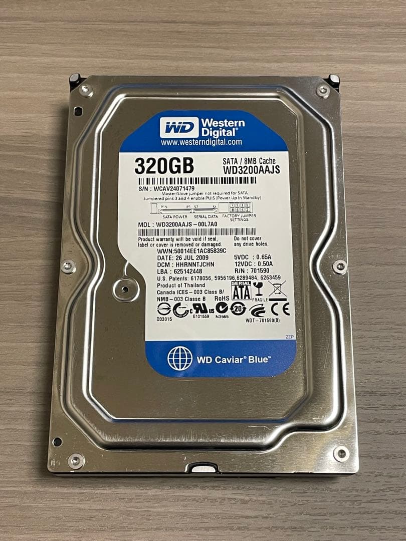 【希少・低稼働688h】WD3200AAJS-00L7A0 ドナー・保守用