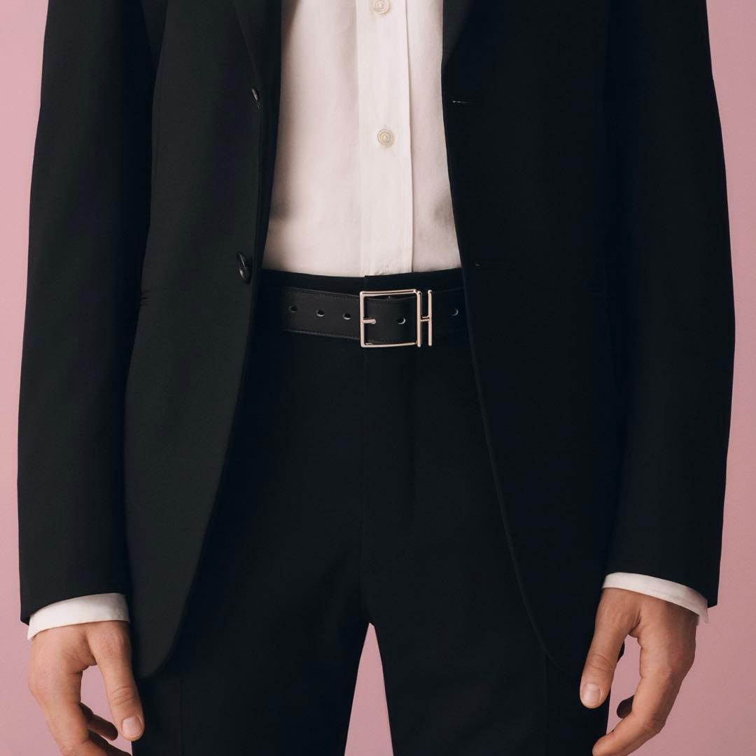 エルメス　HERMES リバーシブルベルト ネイサン　32 Hロゴ　レザー