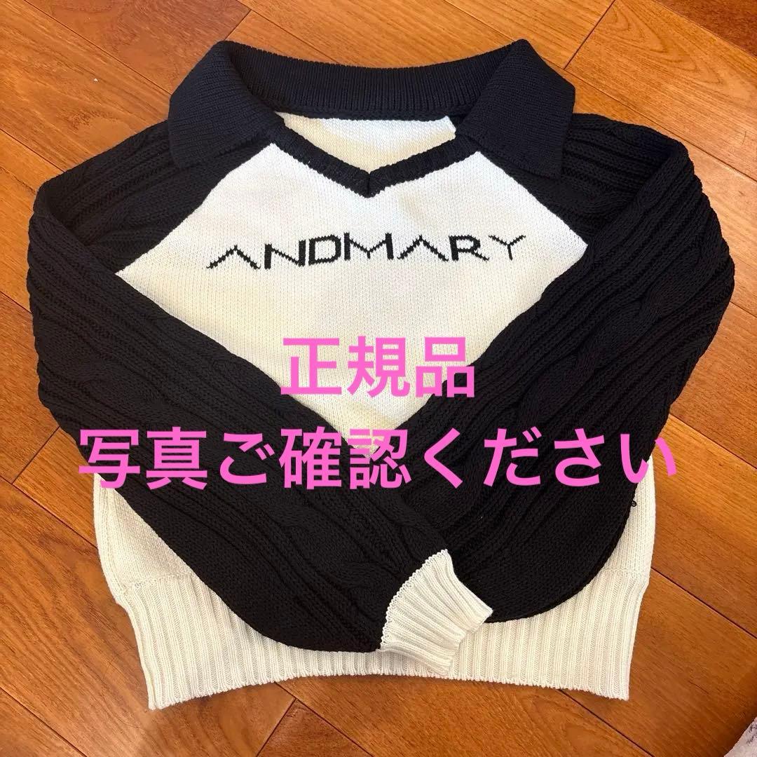 andmary Marie knit tops black ニット セーター