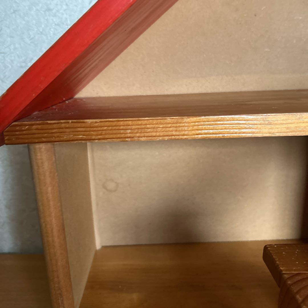 は*こ様 バウアー社 ドールハウス 赤い屋根 木製　ニキティキ　家具セット