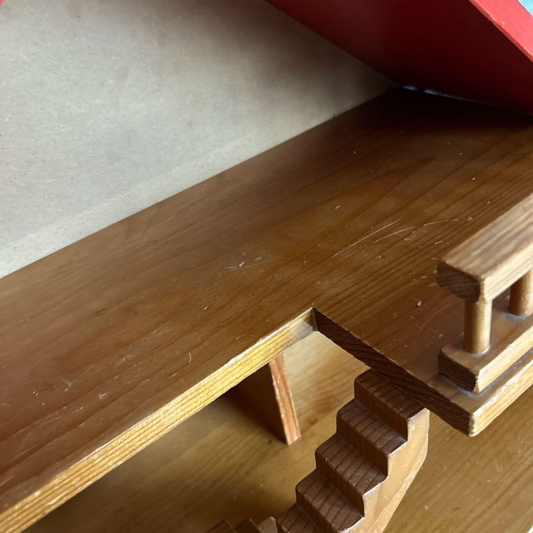 は*こ様 バウアー社 ドールハウス 赤い屋根 木製　ニキティキ　家具セット