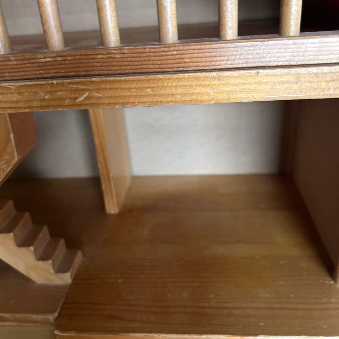 は*こ様 バウアー社 ドールハウス 赤い屋根 木製　ニキティキ　家具セット