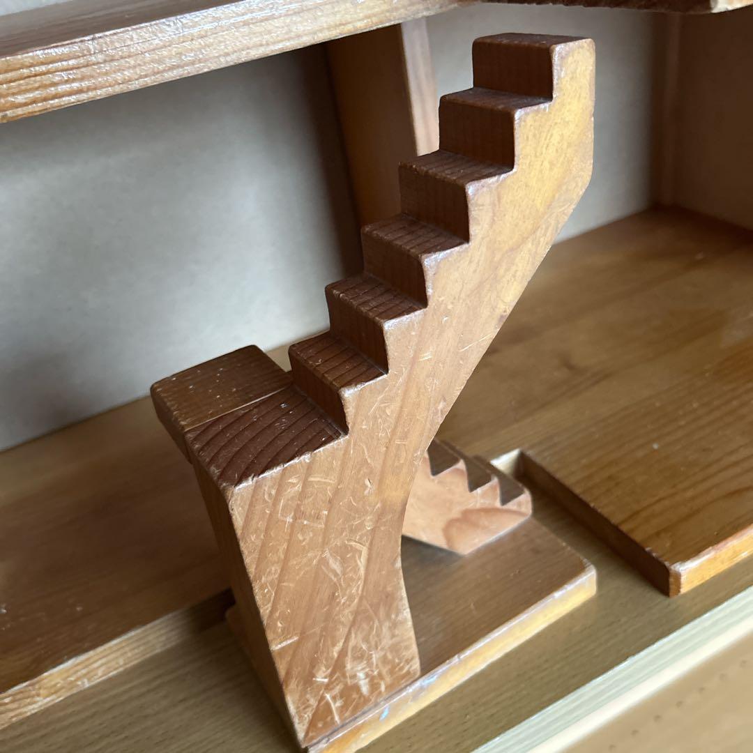 は*こ様 バウアー社 ドールハウス 赤い屋根 木製　ニキティキ　家具セット