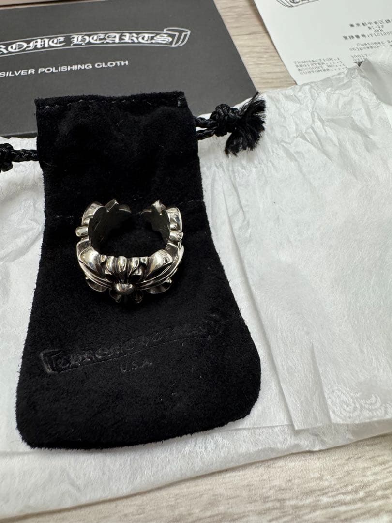 クロムハーツ ダブルフローラルクロスリング