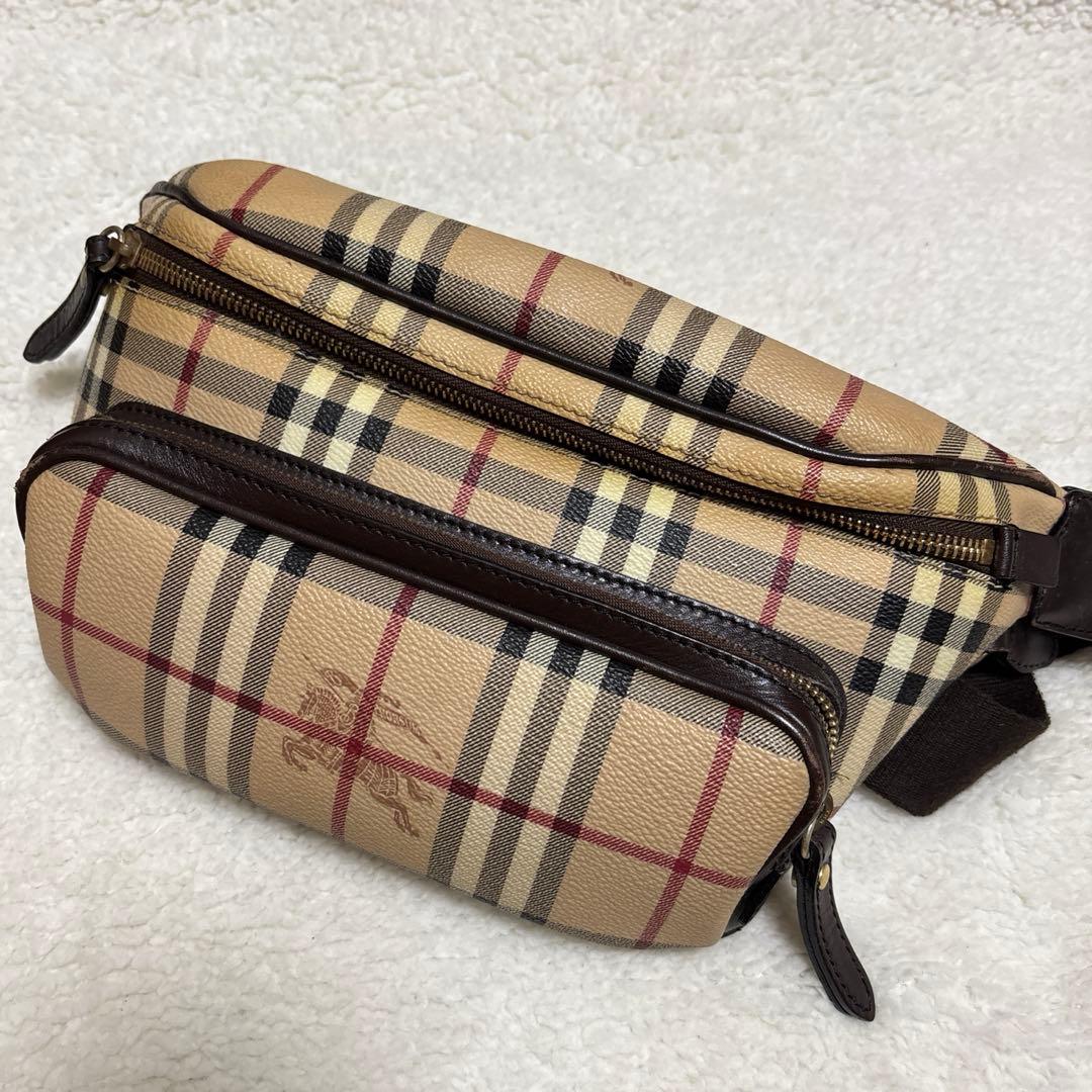 【美品】Burberry バーバリー ウエストポーチ ショルダーバッグ