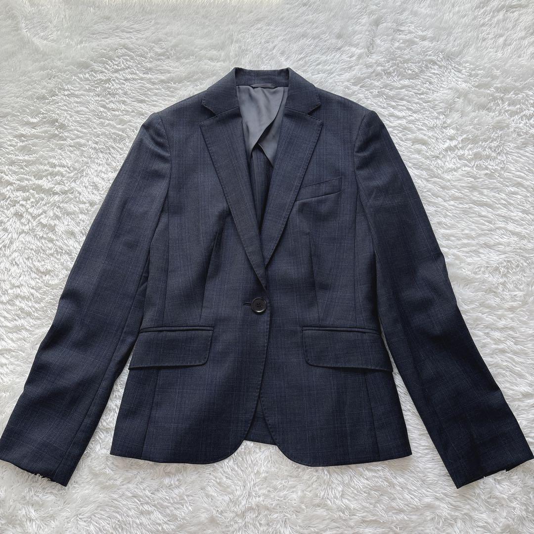 美品 スーツカンパニー パンツスーツ セットアップ REDA 近年 チェック36