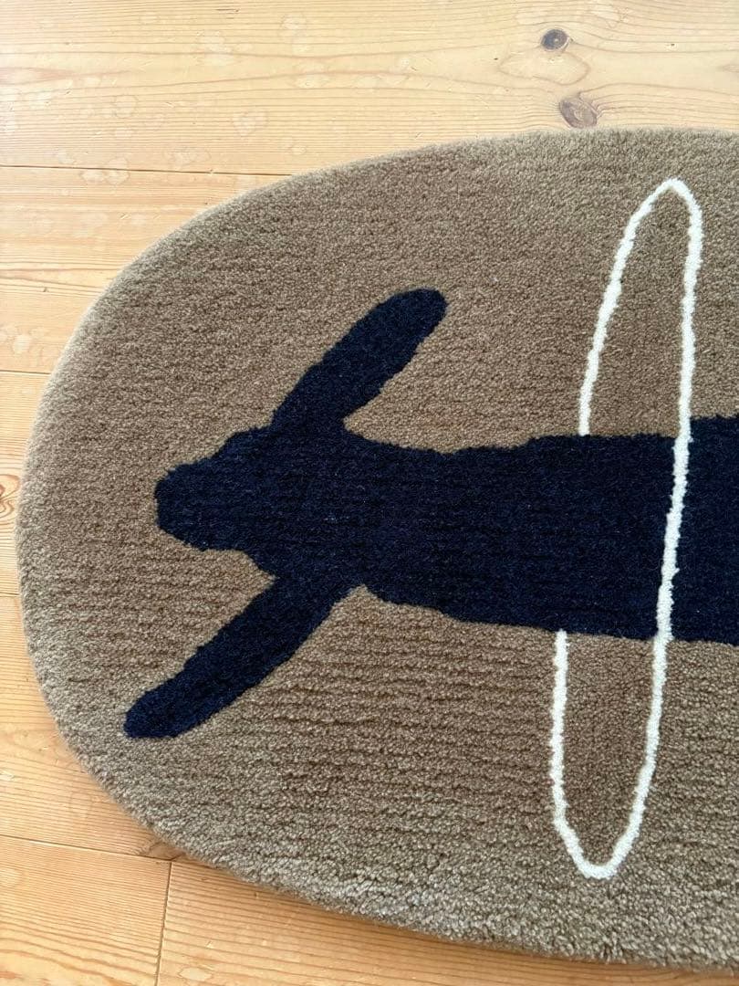 ミナペルホネン　runrun run ラグマット　ブラウン