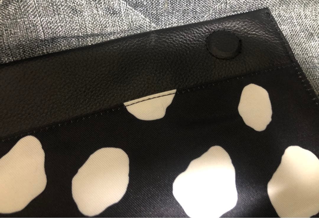 パピヨネ限定カラー完売★ワイドテープショルダー バッグ 内側 ダルメシアン柄