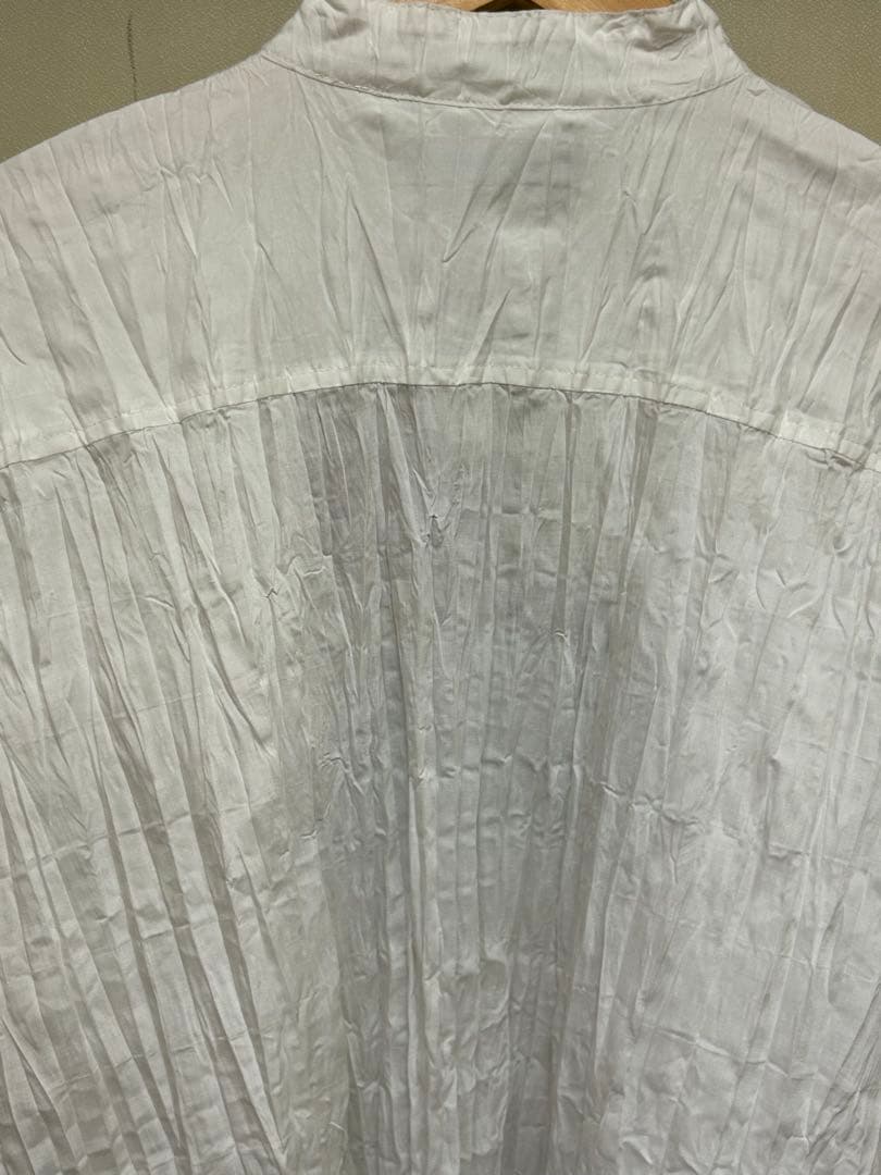 ISSEY MIYAKE MEN ホワイトプリーツシャツ