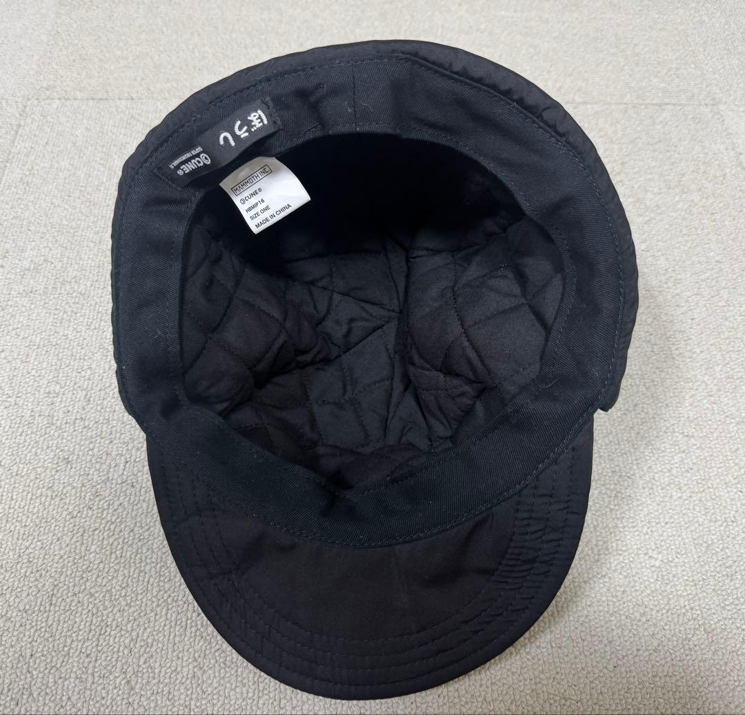 キューン cune うさぎ キャップ 黒色 パイロット 帽子