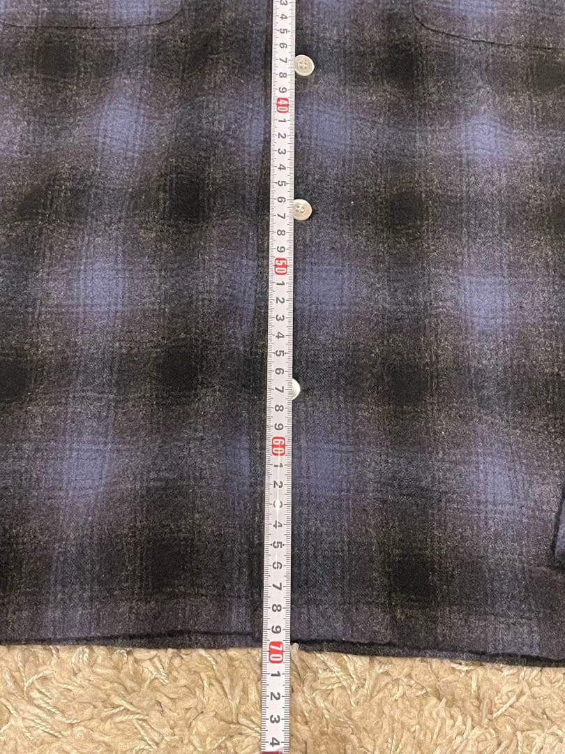 Standard California 21AW オンブレWOOL シャツブルー