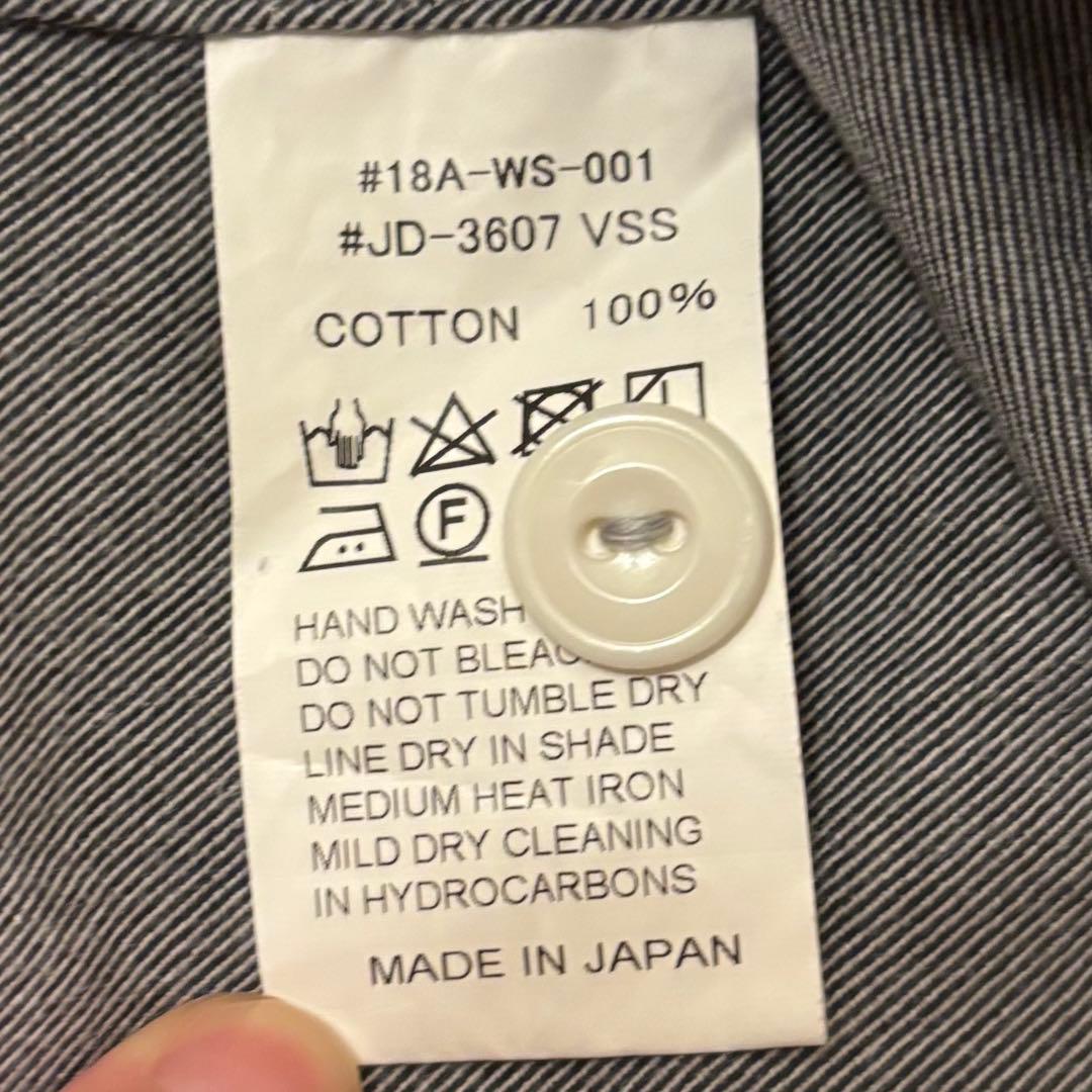 美品　DANTON ダントン　バンドカラーシャツ　長袖シャツ　日本製　定番