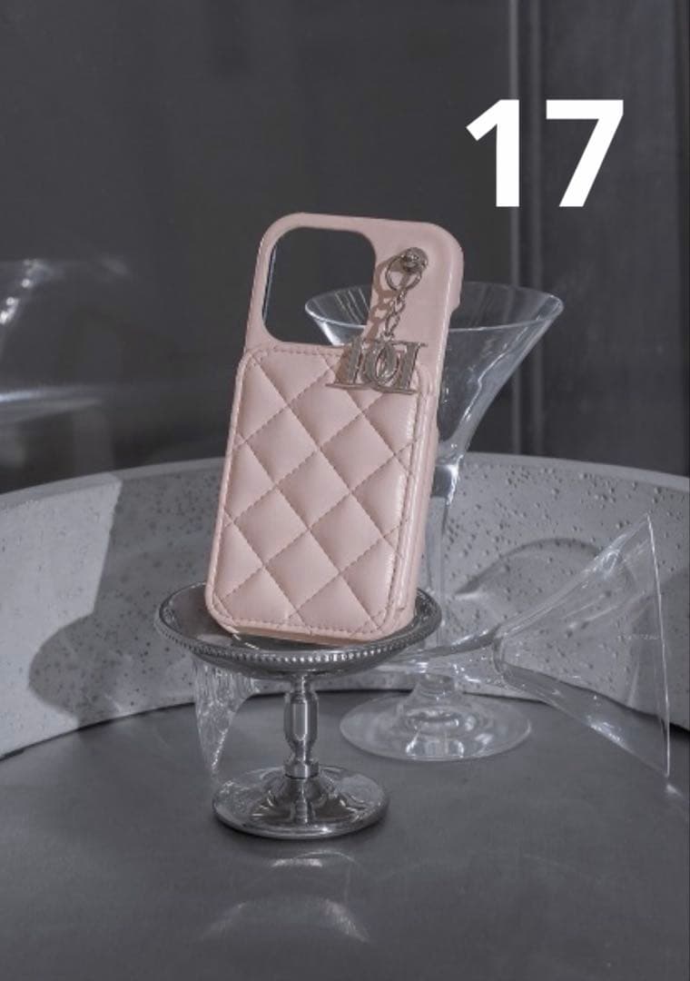 ダーリッチ　キルティングミラーDDチャームiPhoneケース　17