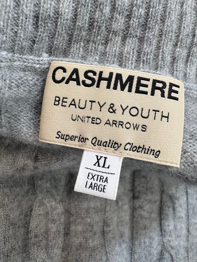 【カシミヤ100%】　ユナイテッドアローズ　タートルネックセーター　グレー
