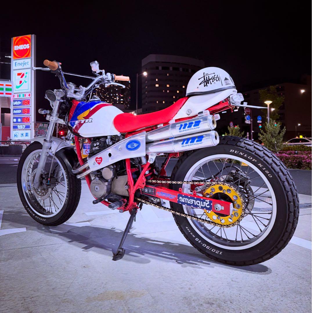 ☆美品 ホンダ FTR250 赤シート 張り替え 合成皮革☆