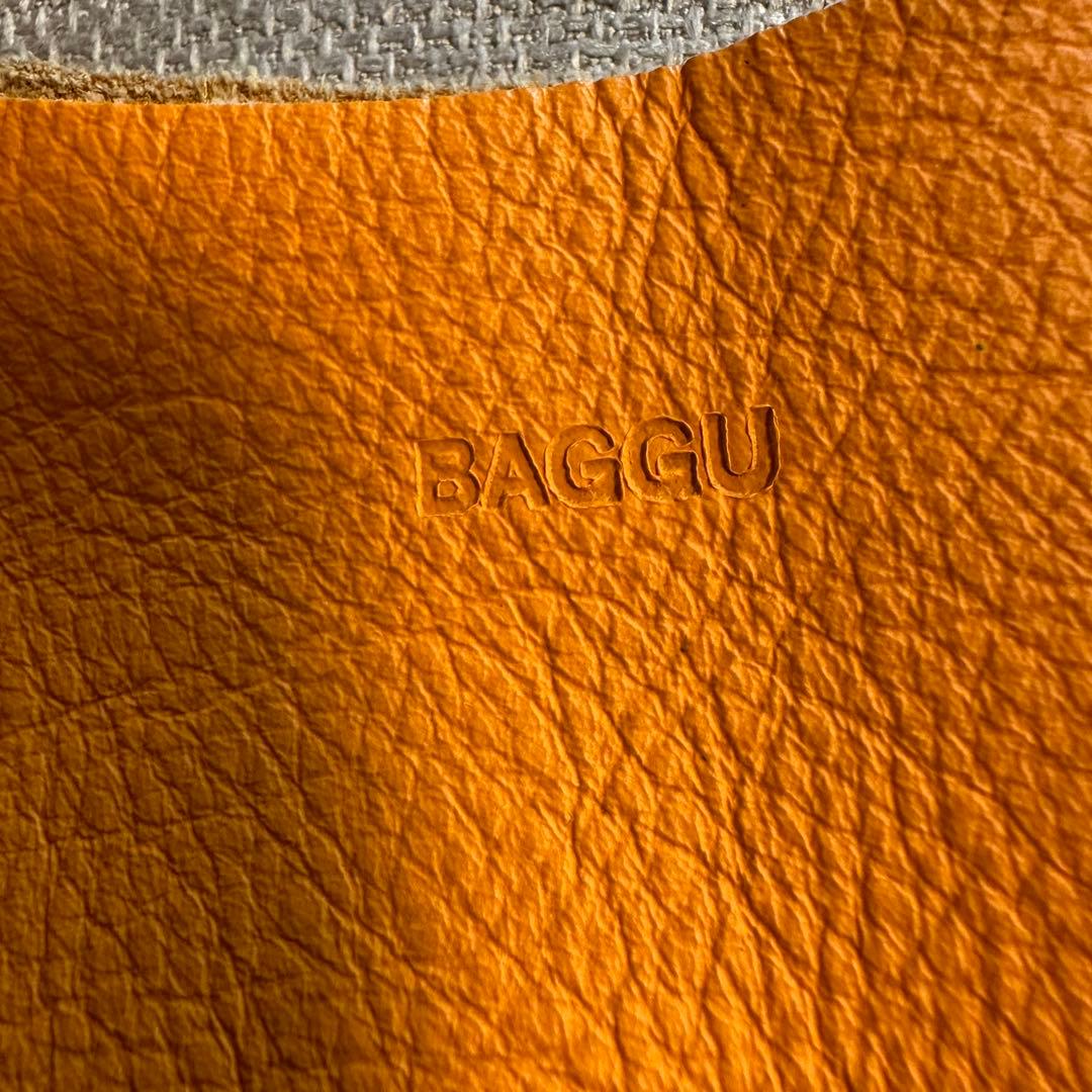 ☆未使用級☆ BAGGU オールレザー　イエロー　エコバッグ