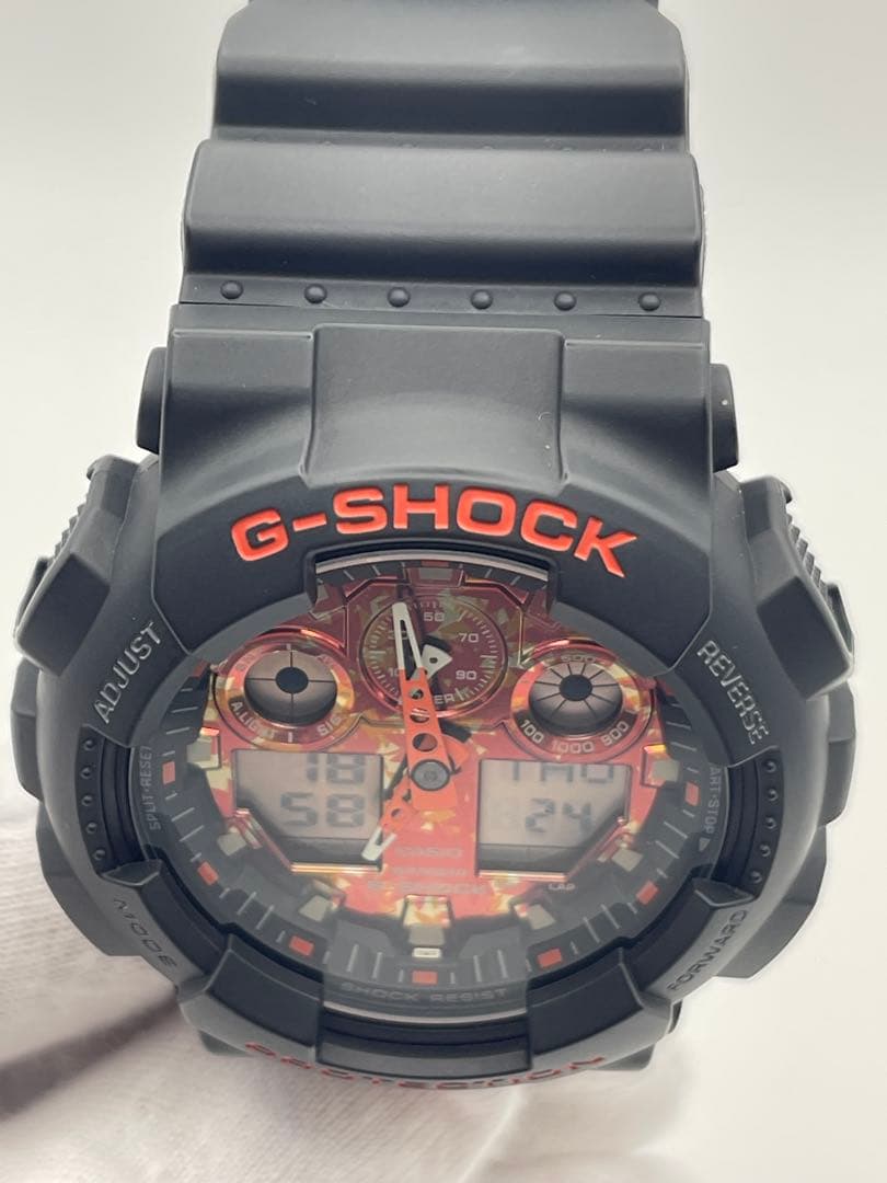 美品 G-SHOCK GA-100TAL-1AJR 京紅葉 カシオ