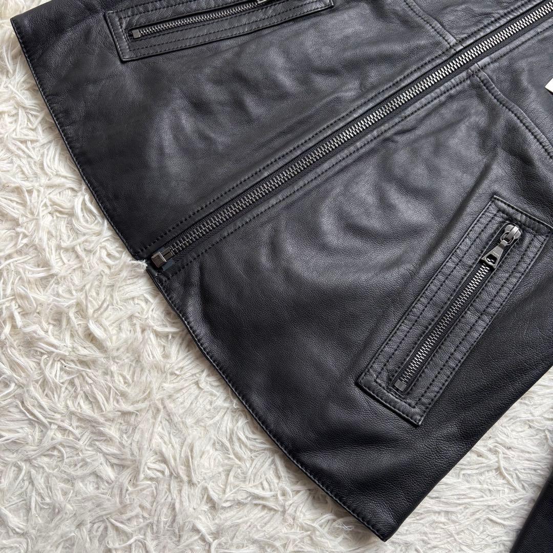 新品タグ付き♡セオリー シングルライダース レザージャケット 羊革 黒 S