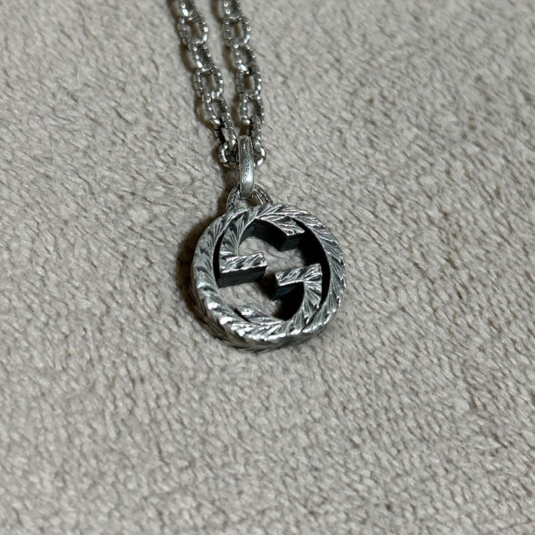 〔グッチ インターロッキング〕ペンダント ネックレス