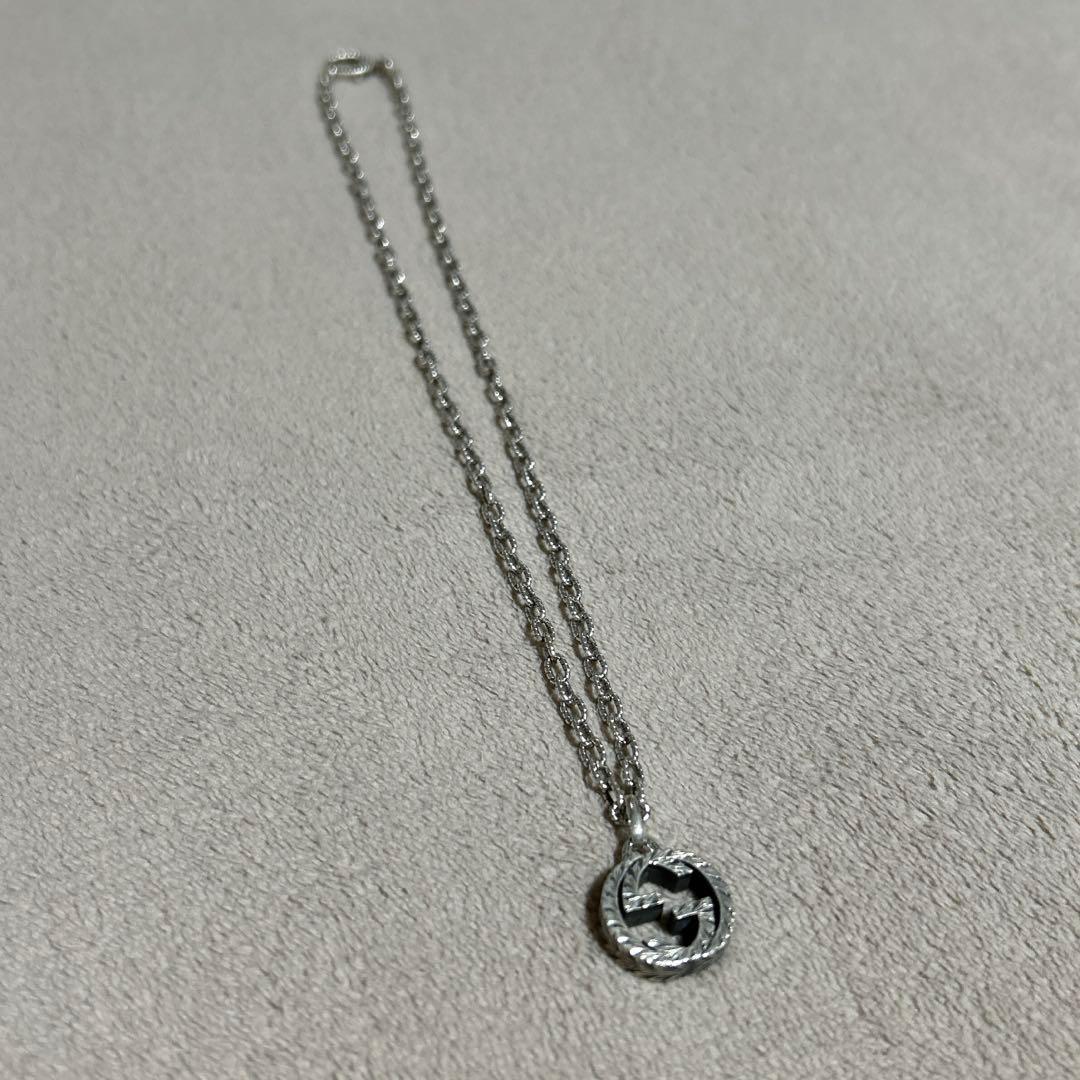 〔グッチ インターロッキング〕ペンダント ネックレス