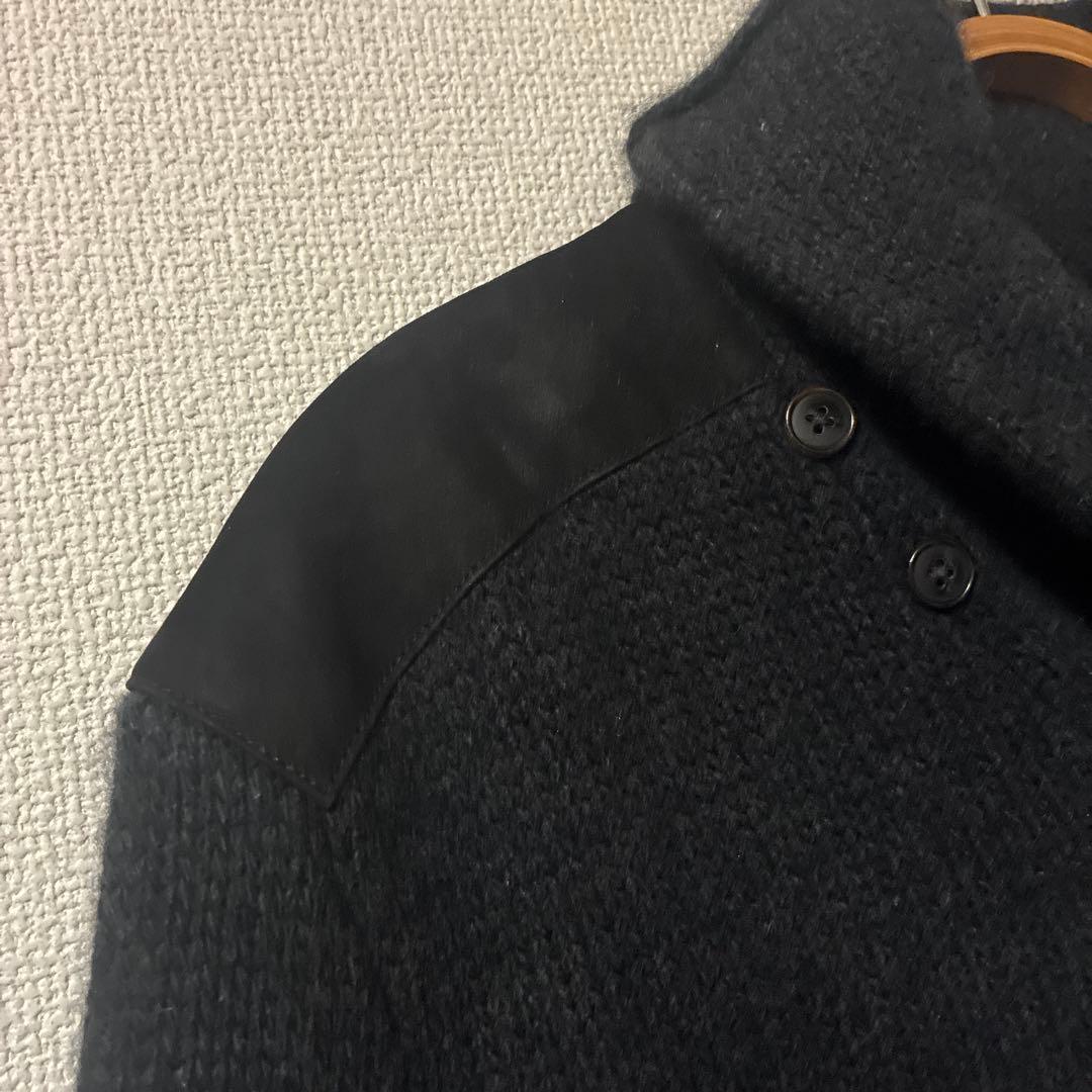 Ralph Lauren ショールカラーエルボーパッチニットカシミヤセーター　Ｌ