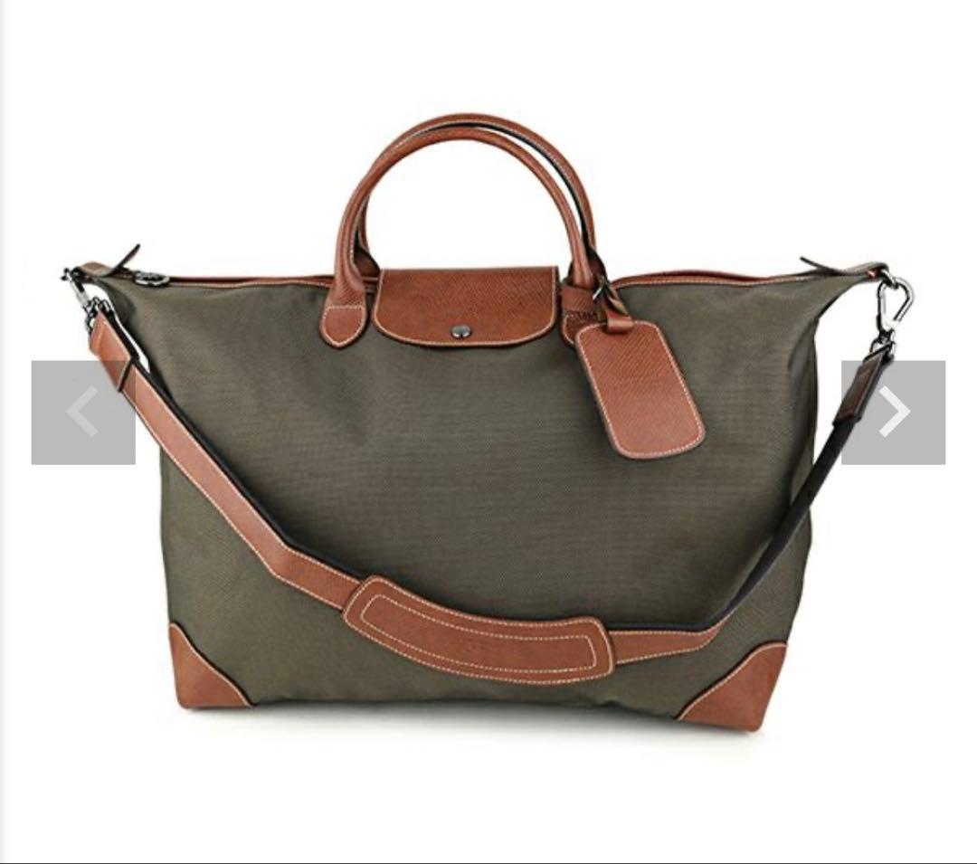 ロンシャンLONGCHAMP ボストンバッグ ボックスフォード カーキ/ブラウン