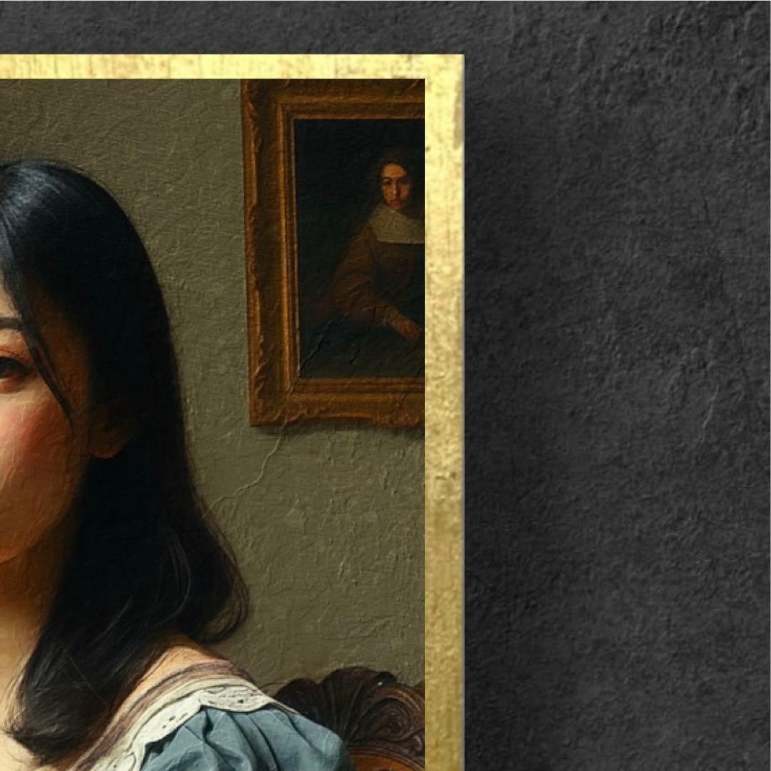 【油絵風の絵画作品】美しい女性をモデルにした現代アート作品