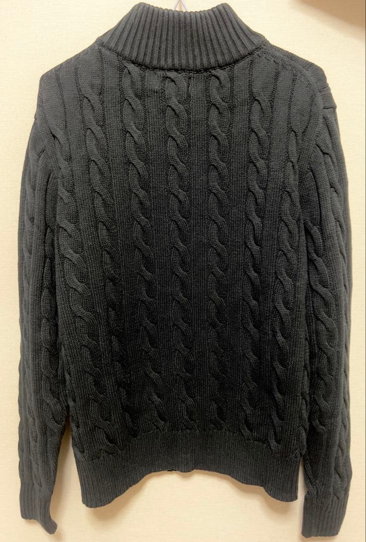 POLO ラルフローレン ハーフジップ ニット ブラック L