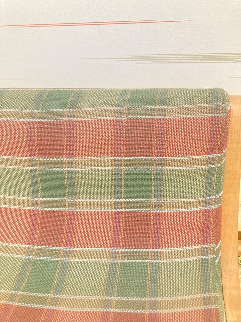 ☆超激レア 広松木工 COTTA コッタチェア ロッキングする座椅子 チェック柄