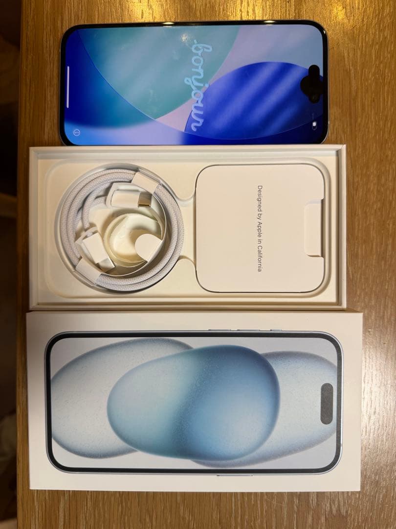 iPhone15 無印　本体　ブルー　128gb SiMフリー