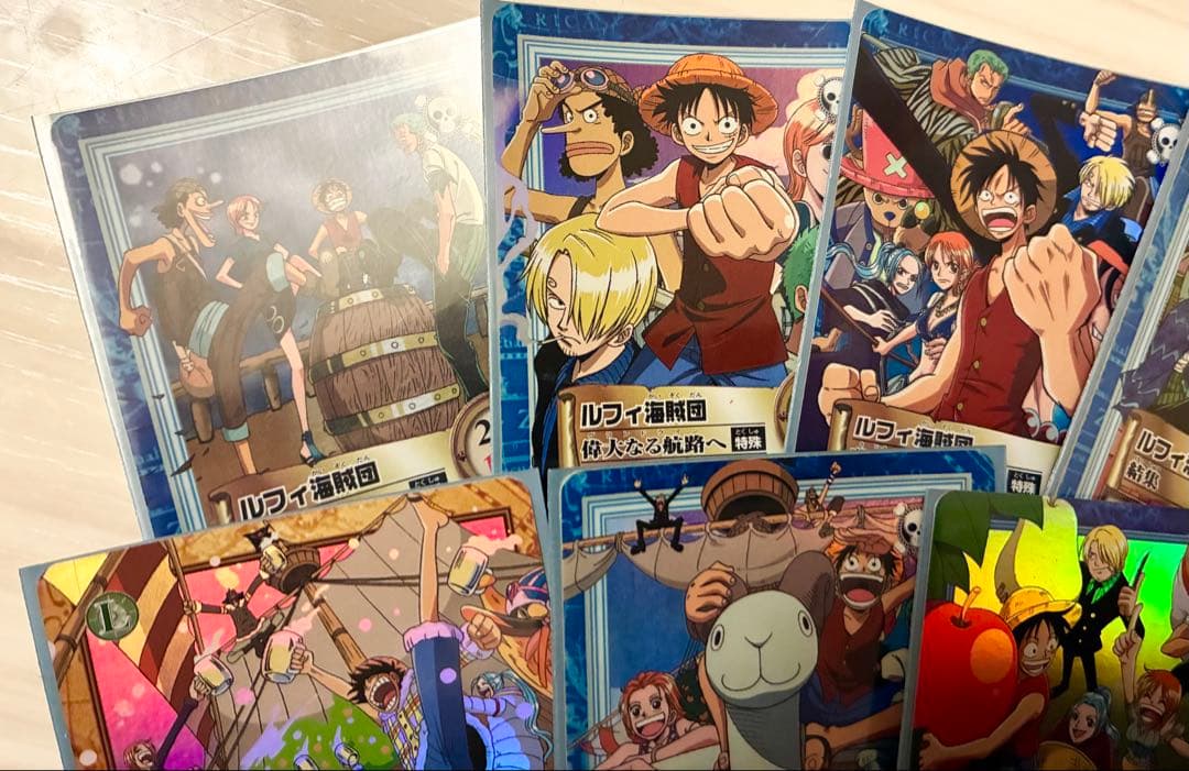 ワンピースカードダス 初期 ルフィ海賊団 8枚