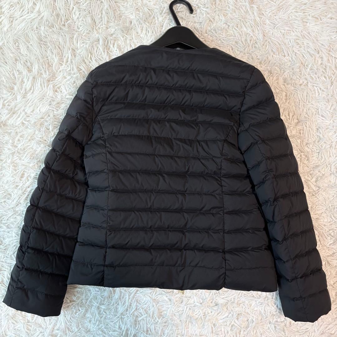 極美品/付属品✨タトラス ダウンジャケット ノコ ノーカラー ゴールドジップ 黒
