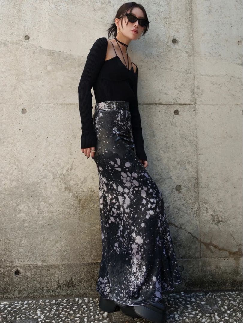 グラムリップス　レオパード CRASH VELOUR マーメイドスカート