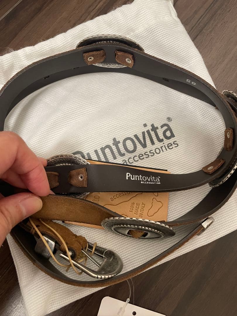 【PUNTOVITA/プントヴィータ】CONCHO ベルト（SUEDE）　新品