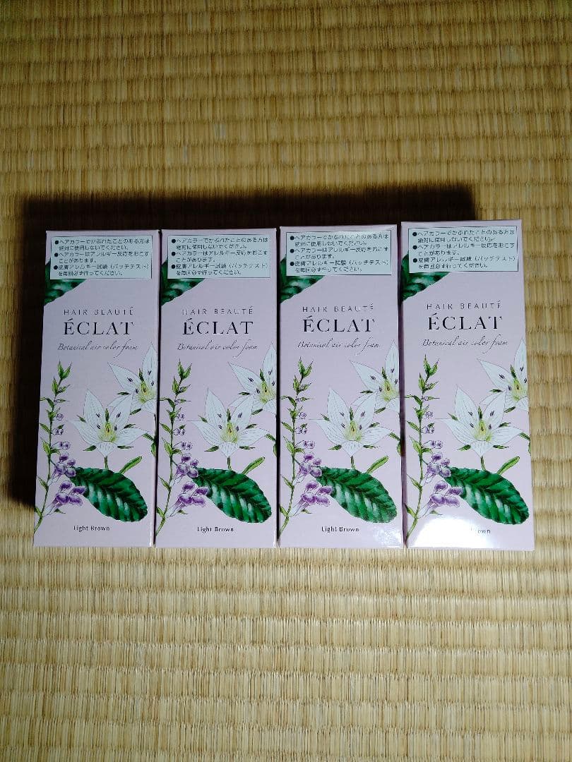 ECLAT 白髪染め ライトブラウン 4個セット