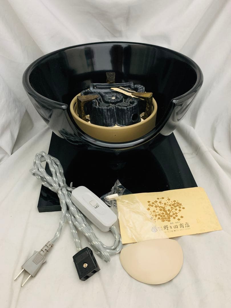風炉型電熱器F406 野々田商店　真塗　紅鉢型　茶道具　炭型ヒーター未使用
